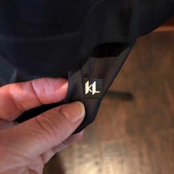 NWT Karl Lagerfeld Black 3/4 Sleeve Blouse Top,Medium, Office Casual Lightweight - Picture 10 of 15